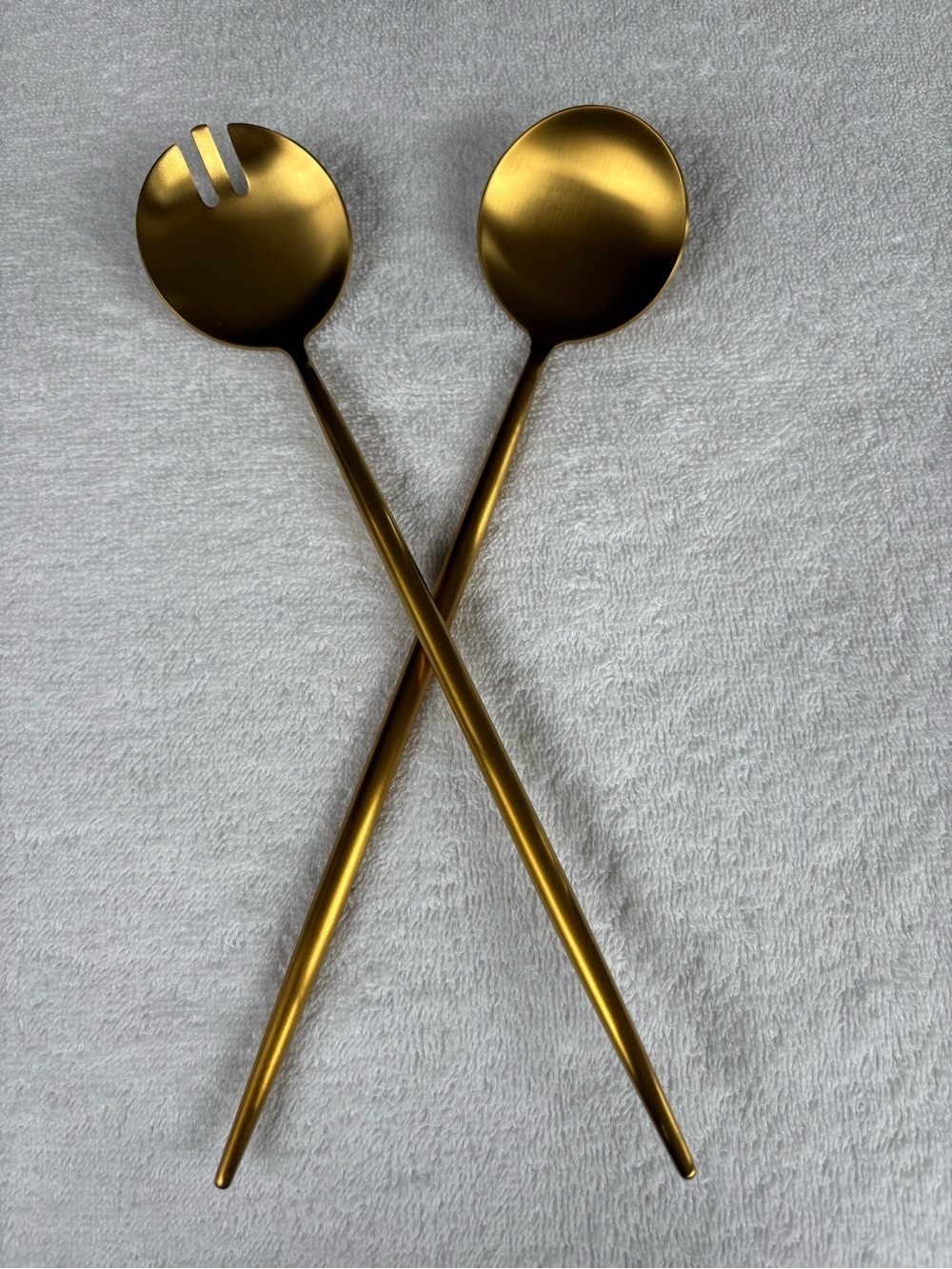 TAJA Collection Gold Salad
Servers Set - Modern Stainless Steel